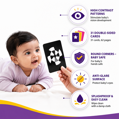 High Contrast Sensory Flash Cards - Visual Stimulation From Day 1
