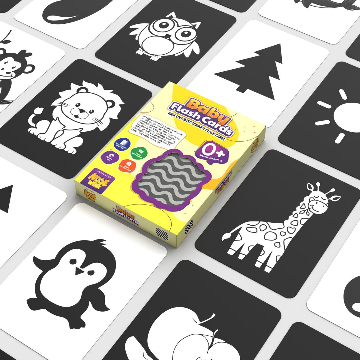 High Contrast Sensory Flash Cards - Visual Stimulation From Day 1