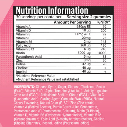 Hair, Skin & Nails Biotin Gummies
